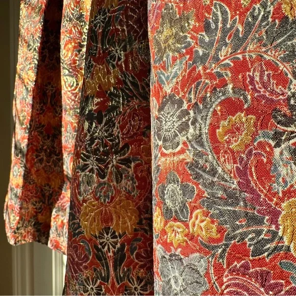 Maeve Rosie Pleated Brocade Skirt, lined, Size L